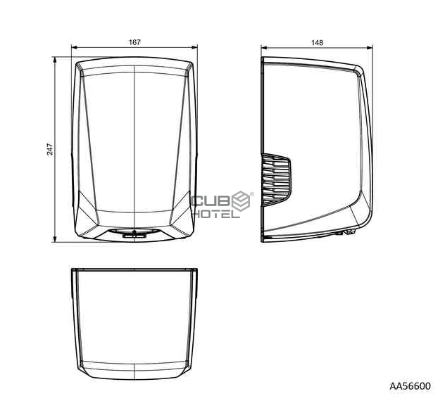 Secamanos ABS Negro Brillo Filtro Hepa 800W